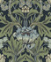 Primrose Floral Midnight Blue & Sage by Seabrook Wallpaper NextWall Peel & Stick Netherlands 31.35 25.2" 20.9" - Fabric Carolina -