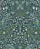 Victorian Garden Prussian Blue & Moss Green by Seabrook Wallpaper NextWall Peel & Stick United States 31.35 25.2" 20.9" - Fabric Carolina -