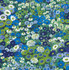 Floral Meadow Bright Blue & Sap Green by Seabrook Wallpaper NextWall Peel & Stick United States 30.75 20.87" 20.5" - Fabric Carolina -