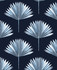Tropical Fan Palm Navy Blue by Seabrook Wallpaper NextWall Peel & Stick United States 30.75 12.6" 20.5" - Fabric Carolina -