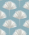 Tropical Fan Palm Blue Patina by Seabrook Wallpaper NextWall Peel & Stick United States 30.75 12.6" 20.5" - Fabric Carolina -