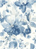 Watercolor Flower Bluestone by Seabrook Wallpaper NextWall Peel & Stick United States 30.75 27.9" 20.5" - Fabric Carolina -
