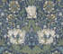Ogee Flora Indigo Dye & Sage by Seabrook Wallpaper NextWall Peel & Stick United States 31.35 18" 20.9" - Fabric Carolina -