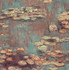 Lily Pond Rust & Deep Sea by Seabrook Wallpaper NextWall Peel & Stick United States 30.75 20.87" 20.5" - Fabric Carolina -