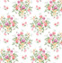 Floral Bunches Watermelon & Buttercup by Seabrook Wallpaper NextWall Peel & Stick United States 30.75 10.43" 20.5" - Fabric Carolina -