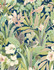 Blossoming Birds Fern & Denim Blue by Seabrook Wallpaper NextWall Peel & Stick United States 30.75 27.3" 20.5" - Fabric Carolina -