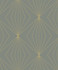 Gem Geometric Grey & Metallic Gold by Seabrook Wallpaper NextWall Peel & Stick Netherlands 31.35 6.3" 20.9" - Fabric Carolina -