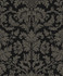 Ansel Damask Ebony & Pavestone by Seabrook Wallpaper NextWall Peel & Stick Netherlands 31.35 25.2" 20.9" - Fabric Carolina -