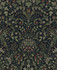 Filigree Floral Midnight Blue & Sage by Seabrook Wallpaper NextWall Peel & Stick United States 15.38 25.2" 20.5" - Fabric Carolina -
