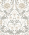Honeysuckle Floral Prepasted Ivory & Grey by Seabrook Wallpaper Etten Prepasted Wallcoverings Netherlands 57 25.2" 20.9" - Fabric Carolina -