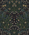 Victorian Garden Floral Prepasted Midnight Blue & Evergreen by Seabrook Wallpaper Etten Prepasted Wallcoverings Netherlands 57 25.2" 20.9" - Fabric Carolina -