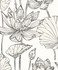 Viola Floral Metallic Ivory & Ash by Seabrook Wallpaper Piano Netherlands 57.5 25.2" 20.9" - Fabric Carolina -