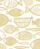 Cadence Fish Honey by Seabrook Wallpaper Piano Netherlands 57.5 25.2" 20.9" - Fabric Carolina -