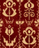 GRANDMA'S STENCIL Scarlet Wallpaper (WP30278) by Mind The Gap | WP30278 | TRANSYLVANIAN RHAPSODY | 1 roll x 52 x 1000 cm / 20.5 x 393.7in | 0.52m / 20.5in | 10m / 393.7in | 5.20sqm / 55.9sq ft | L70xm / L27.5in | Taupe, Red | Non-woven Satin | Paste the wall | 1 roll in a box | Fabric Carolina | https://www.fabriccarolina.com/