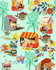CARRETTO DEL CIBO Azzurro Wallpaper (WP20834) by Mind The Gap | WP20834 | LA DOLCE VITA | 1 roll x 52x900 cm / 20.47x354.33in | 0.52m / 20.5in | 9m / 354in | 4.68sqm / 50sq ft | 70cm / 27.5in | Blue, Green, Yellow, Orange, Red, Turquoise, Cream | Non-woven Textured | Paste the wall | 1-roll in a box | Fabric Carolina | https://www.fabriccarolina.com/