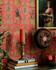 MAGHREBIAN FOLKTALE Rose Wallpaper (WP20746) by Mind The Gap | WP20746 | TALES OF MAGHREB | 1 roll x 52x900 cm / 20.47x354.33in | 0.52m / 20.5in | 9m / 354in | 4.68sqm / 50sq ft | 70cm / 27.5in | Blue, Ochre, Tangerine Red | Non-woven Textured | Paste the wall | 1-roll in a box | Fabric Carolina | https://www.fabriccarolina.com/
