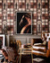 HARNESSMAKER'S ATELIER Dark Wallpaper (WP20641) by Mind The Gap | WP20641 | THE DERBY | 3 rolls x 52x300 cm / 20.5x118.1 in | 0.52m / 20.5in | 3m / 118in | 4.65sqm / 50sq ft | 150cm / 59in | Grey, Brown, Indigo | Non-woven Satin | Paste the wall | 3-rolls in a box | Fabric Carolina | https://www.fabriccarolina.com/
