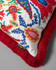 EUFLORIA embroidered cushion (LC40267) by Mind The Gap | LC40267 | TRANSYLVANIAN RHAPSODY | 50 x 50 cm / 20 x 20 in | Blue, White, Yellow, Red | Fringes all around | Duck feather | 20% PA, 80% LI | Fabric Carolina | https://www.fabriccarolina.com/