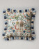 LANDHAUSMODE Cushion (LC40197) by Mind The Gap | LC40197 | TYROL APRES-SKI | 50 x 50 cm | Blue, White, Green, Red | Fringes all around | Duck feather | 56% Cotton, 44% Linen | Fabric Carolina | https://www.fabriccarolina.com/