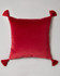 SUNRISE RUBY Cushion (LC40236) by Mind The Gap | LC40236 | JAZZ LIVE | 50 x 50 cm | Red | Tasseled corners | Duck feather | Cotton velvet | Fabric Carolina | https://www.fabriccarolina.com/