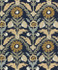 Del Rossi 1 Midnight by Barrow Industries Fabric AB261 Luminaire 60% POLYESTER, 25% COTTON, 15% LINEN India 15,000 DOUBLE RUBS Repeat: Horizontal: 9" and Vertical: 9 1/2" 56" - Fabric Carolina -