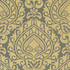 Annette Metallic Gold on Smoke AT34109 by Anna French Wallpaper