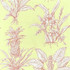 Tropical Toile Pink on Green T9803 by Thibaut Wallpaper