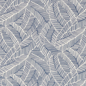Abstract Leaf Navy 176222 by Schumacher Fabric - Fabric Carolina