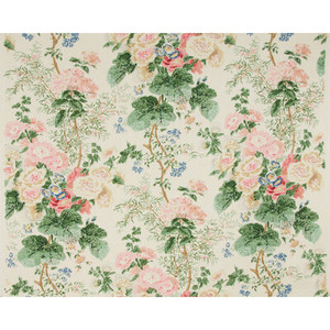 Hollyhock Hdb White/Coral 7129.LJ.0 by Lee Jofa Fabric - Fabric