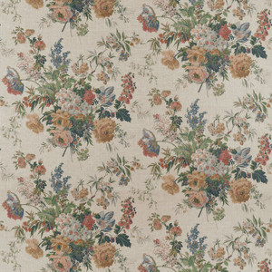 GMFK366A○mobilia / モビリア Alfred Kill Int Garden Club Apricot and Slate AF16133 by Thibaut Fabric - Fabric