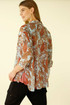 Blue Paisley Chiffon Everyday Overshirt