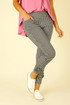 Gingham Slim Ankle Tie Jean