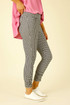 Gingham Slim Ankle Tie Jean