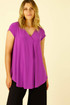 Purple Jersey Coolly Cap Sleeve