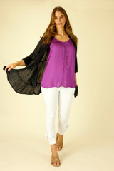 Black Silky Ivy Tunic