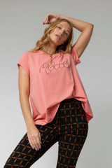 Blus'h Motto Embroidered T Shirt