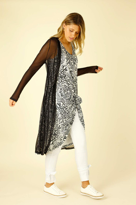 White Slim Ankle Tie Jean