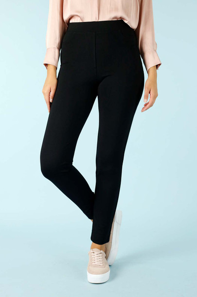 Black Ponte Pull-On Jeans