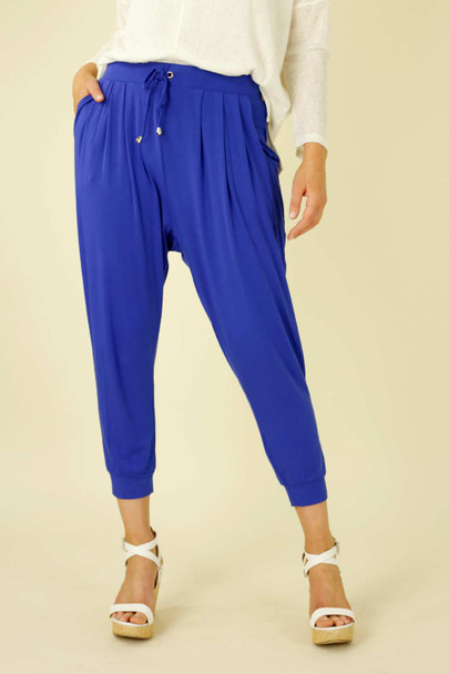 Cobalt Bamboo Slouch Pant