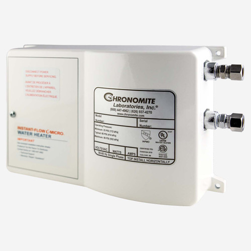 Chronomite CM-12L (240 Volt) - Instant-Flow® C-Micro® Point-of-Use Thermostatic Tankless Water Heater with 0.20 GPM Activation