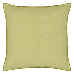 Designers Guild Green Plain / Texture Brera Lino Pistachio Moss Cushion Product Shot