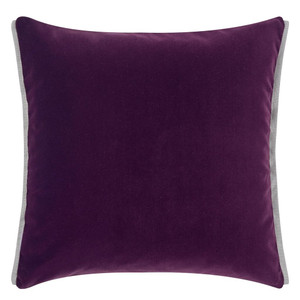 Designers Guild Purple Plain / Texture Varese Damson Cassis Cushion Product Shot