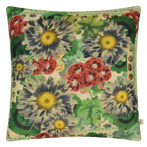 Blue Daisies Sepia Cushion 50x50cm