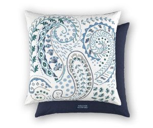 William Yeoward Blue Patterned Lakhama Ocean Cushion Product Shot