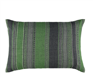 William Yeoward Green Striped Alicia Grass Cushion Product Shot