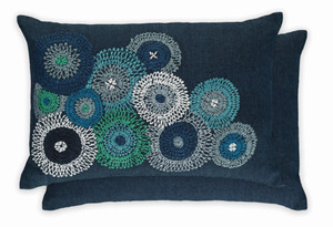 Eliana Indigo 60x40cm Cushion