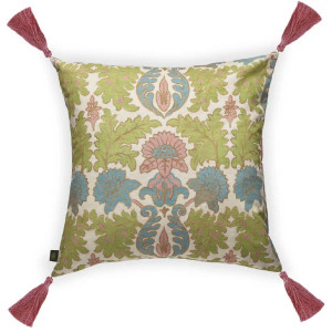 Emania Cotton Linen Tassel Large Cushion - Tourmaline