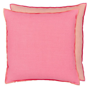 Brera Lino Hibiscus & Peach 43x43cm Cushion
