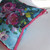 Bouquet de Roses Turquoise Cushion