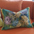 Fleurs d artistes Velours Vintage Green Cushion